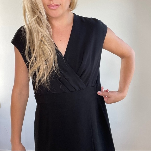 Lafayette 148 Black Surplus Neckline Short Sleeve Dress size 8 - Picture 14 of 15